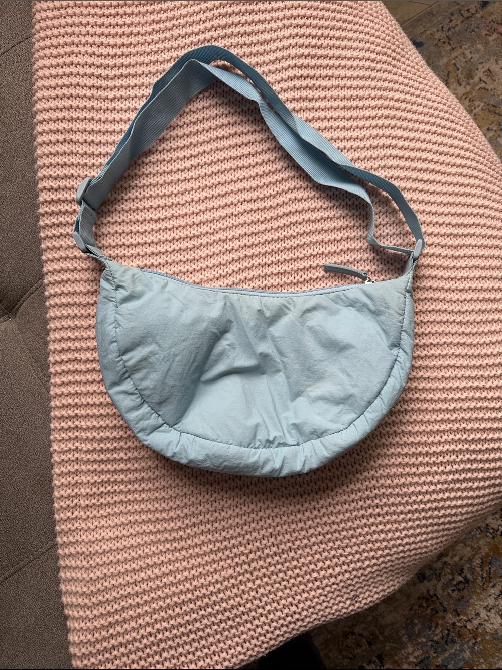Old Navy Light Blue Crescent Shoulder Bag